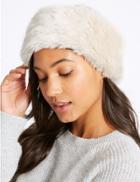 Marks & Spencer Faux Fur Cable Knit Winter Hat Cream