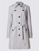 Marks & Spencer Belted Trench With Stormwear&trade; Silver