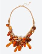 Marks & Spencer Entwined Flowers Necklace Mustard