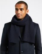 Marks & Spencer Knitted Scarf Navy