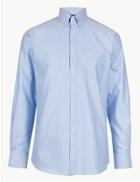 Marks & Spencer Pure Cotton Tailored Fit Oxford Shirt Sky Blue