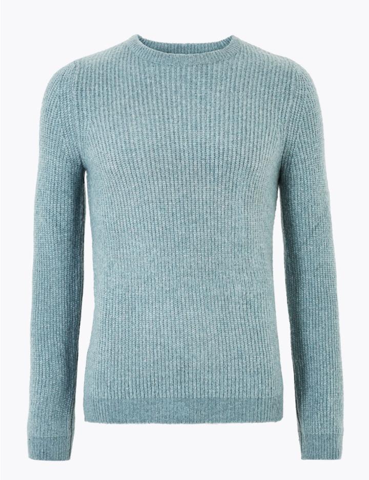 Marks & Spencer Crew Neck Jumper Blue