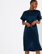 Marks & Spencer Pure Silk Tunic Dress Twilight