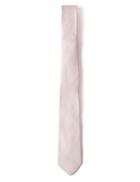 Marks & Spencer Linen & Silk Blend Striped Tie Pink Mix