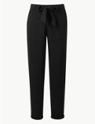 Marks & Spencer Pure Cotton Straight Leg Trousers Black