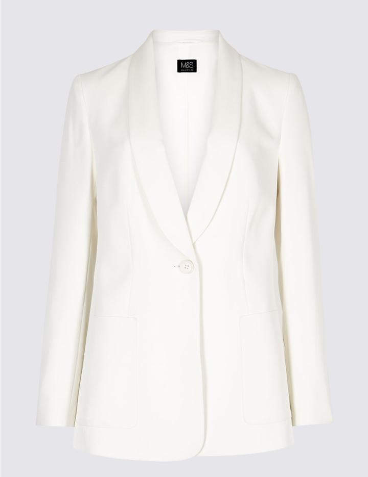 Marks & Spencer Single Breasted Blazer Ivory