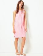 Marks & Spencer Linen Blend Round Neck Shift Dress Pink