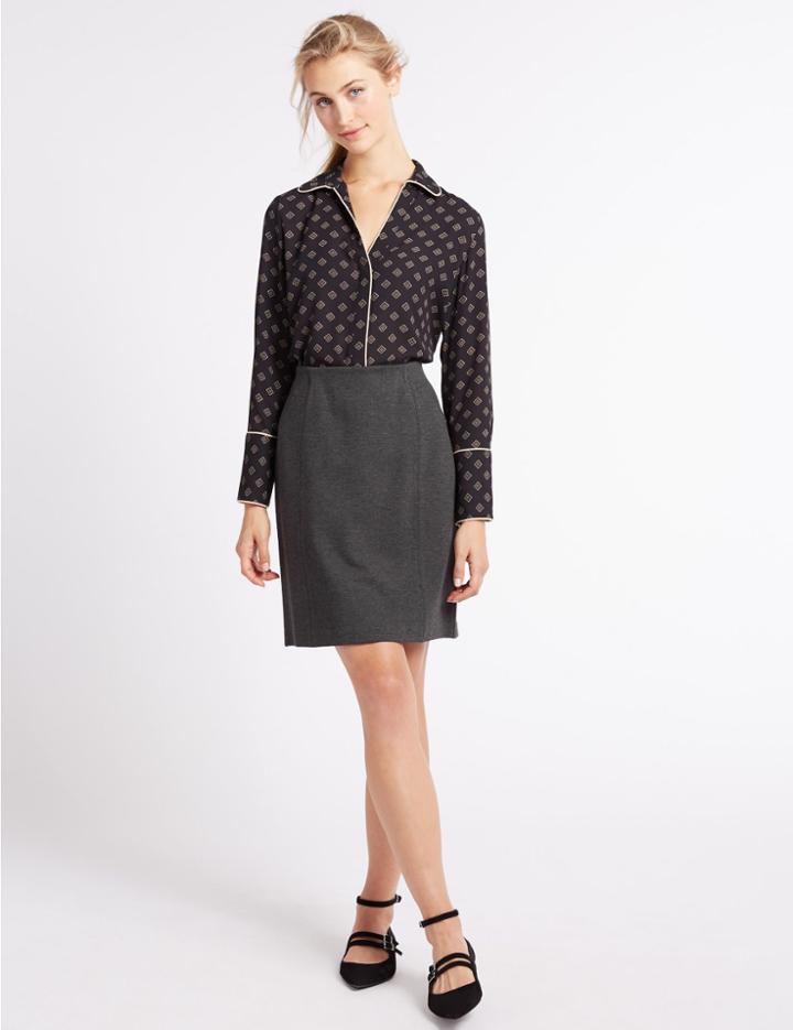 Marks & Spencer Jersey A-line Mini Skirt Charcoal
