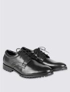 Marks & Spencer Leather Derby Lace-up Shoes Black