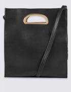 Marks & Spencer Faux Leather Ring Tote Bag Black