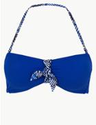 Marks & Spencer Non-wired Bandeau Bikini Top Blue Mix