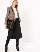 Marks & Spencer Leather Metal Grab Handle Tote Bag Black