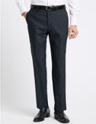 Marks & Spencer Indigo Striped Tailored Fit Trousers Indigo