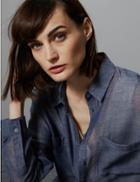 Marks & Spencer Sheer Oversized Button Detailed Shirt Denim