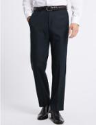 Marks & Spencer Indigo Textured Regular Fit Trousers Indigo