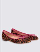 Marks & Spencer Leather Leopard Print Pumps Brown Mix