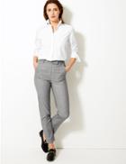 Marks & Spencer Mia Slim Ankle Grazer Trousers Grey