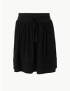 Marks & Spencer Pleated Mini Skirt Black Mix