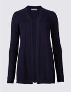 Marks & Spencer Pure Cotton Embroidered Cardigan Navy