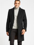 Marks & Spencer Wool Blend Revere Coat Black