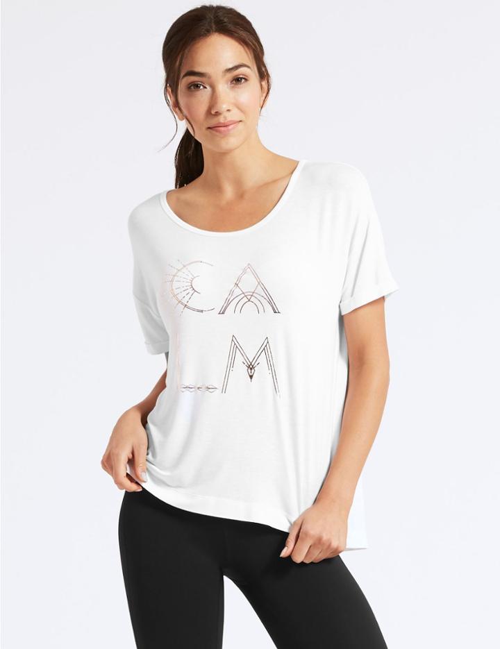 Marks & Spencer Printed Short Sleeve Top White