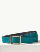 Marks & Spencer Faux Leather Jeans Hip Belt Green