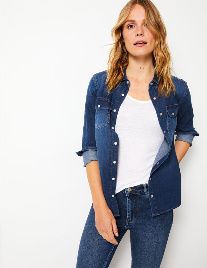 Marks & Spencer Denim Shirt Medium Blue