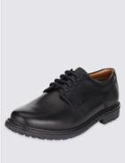 Marks & Spencer Leather Gibson Lace-up Shoes Black