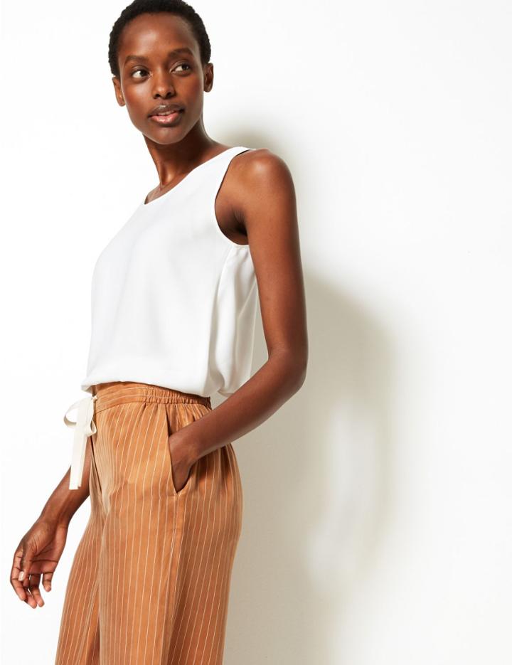 Marks & Spencer Scoop Neck Vest Top Ivory