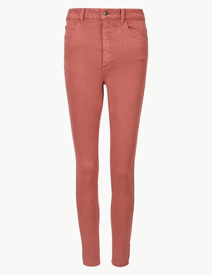 Marks & Spencer Mid Rise Super Skinny Jeans Terracotta