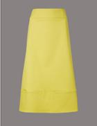 Marks & Spencer Cotton Rich A-line Midi Skirt Lime