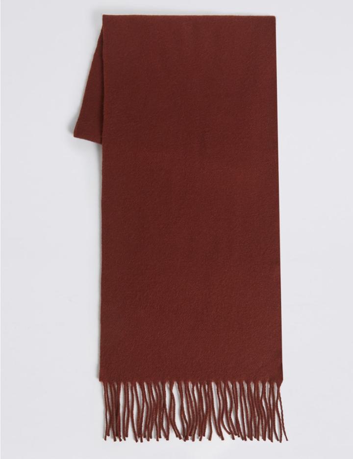 Marks & Spencer Brushed Woven Scarf Rust