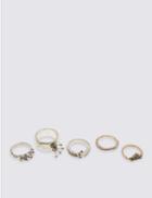 Marks & Spencer 5 Pack Diamant Rings Silver Mix