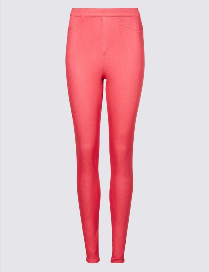 Marks & Spencer Cotton Rich Jeggings Raspberry