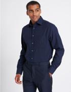Marks & Spencer Pure Cotton Shirt With Pocket Navy