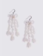 Marks & Spencer Beaded Bow Earrings White