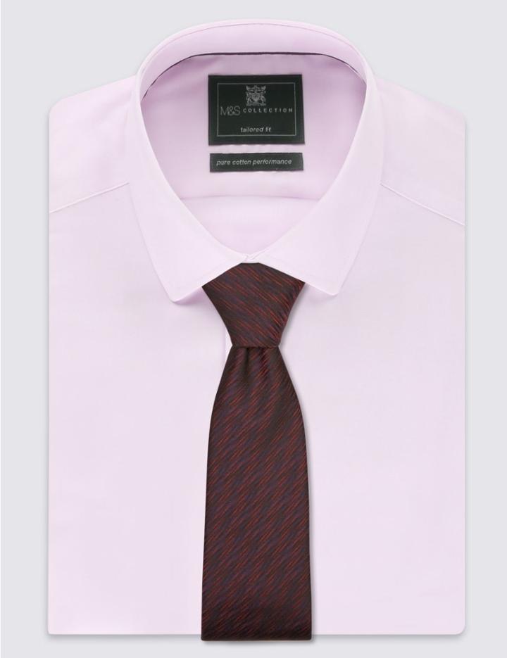 Marks & Spencer Slim Fit Textured Tie Rum