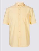 Marks & Spencer Pure Cotton Shirt With Pocket Yellow