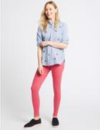 Marks & Spencer Mid Rise Skinny Leg Jeans Light Raspberry