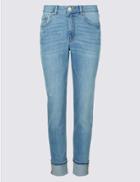 Marks & Spencer Mid Rise Relaxed Slim Jeans Medium Blue