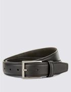 Marks & Spencer Double Edge Stitched Belt Black