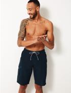 Marks & Spencer Quick Dry Lace Up Swim Shorts Navy