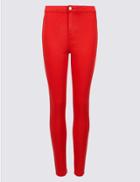 Marks & Spencer High Waist Super Skinny Jeans Bright Red