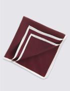 Marks & Spencer Pure Silk Pocket Square Dark Red