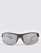 Marks & Spencer Half Rim Sports Wrap Sunglasses Silver Grey