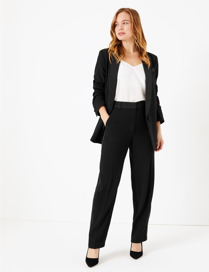 Marks & Spencer Petite Tuxedo Blazer Black