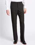 Marks & Spencer Flat Front Trousers Charcoal