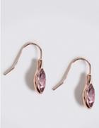 Marks & Spencer Navette Drop Earrings Made With Swarovski&reg; Elements Pink Mix