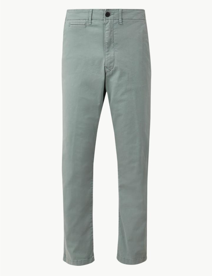 Marks & Spencer Slim Fit Authentic Chinos With Stretch Fresh Blue