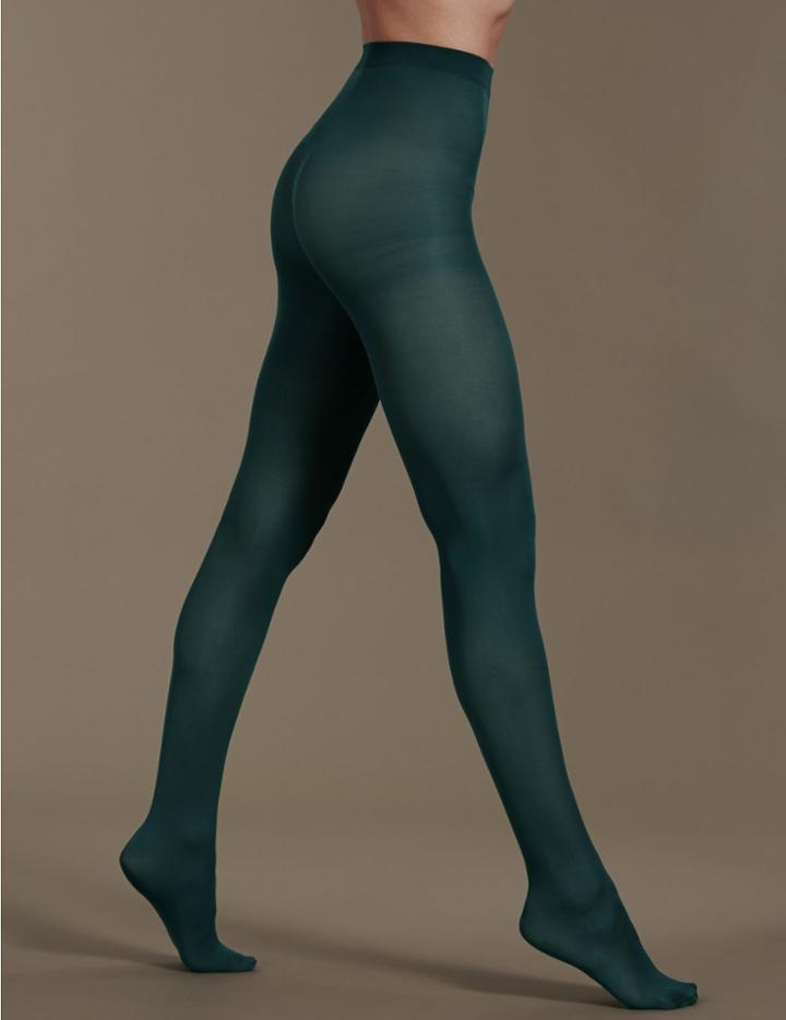 Marks & Spencer 3 Pair Pack 40 Denier Supersoft Opaque Tights Green